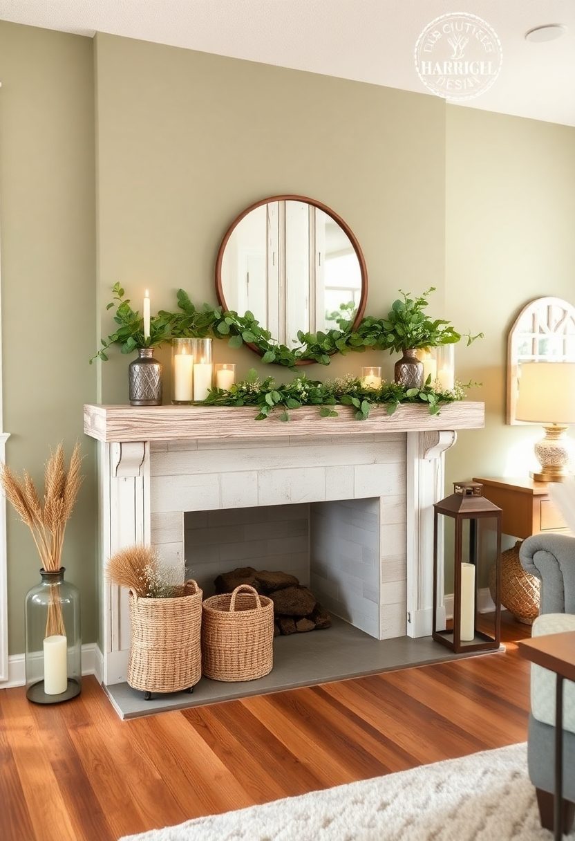 Farmhouse Mantle Decor Ideas: Farmhouse Chic Mantle Makeover Ideas