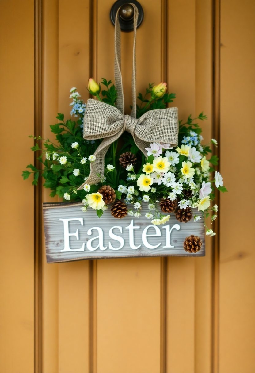 Easter Door Hanger Ideas: Rustic Easter Door Hanger Ideas