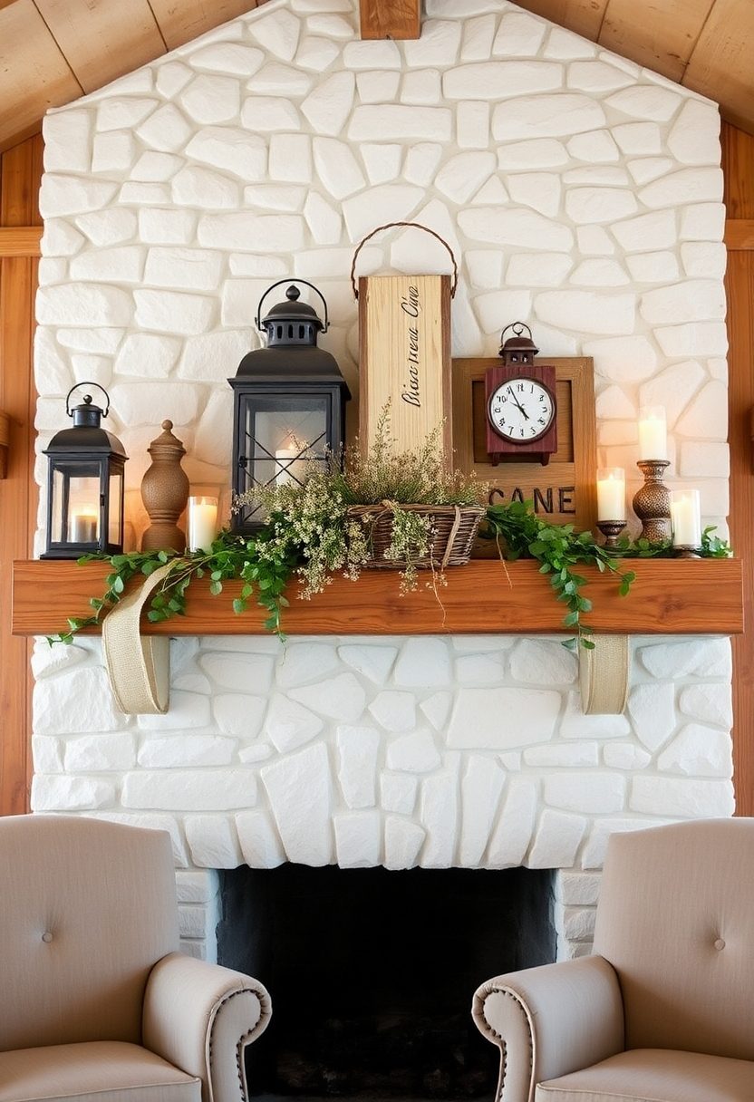 Farmhouse Mantle Decor Ideas: DIY Farmhouse Mantle Decorating Projects