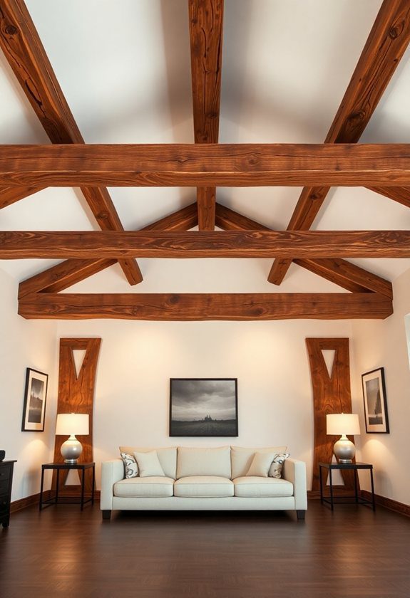 Wooden Ceiling Design Ideas: Exposed Wooden Ceiling Beams