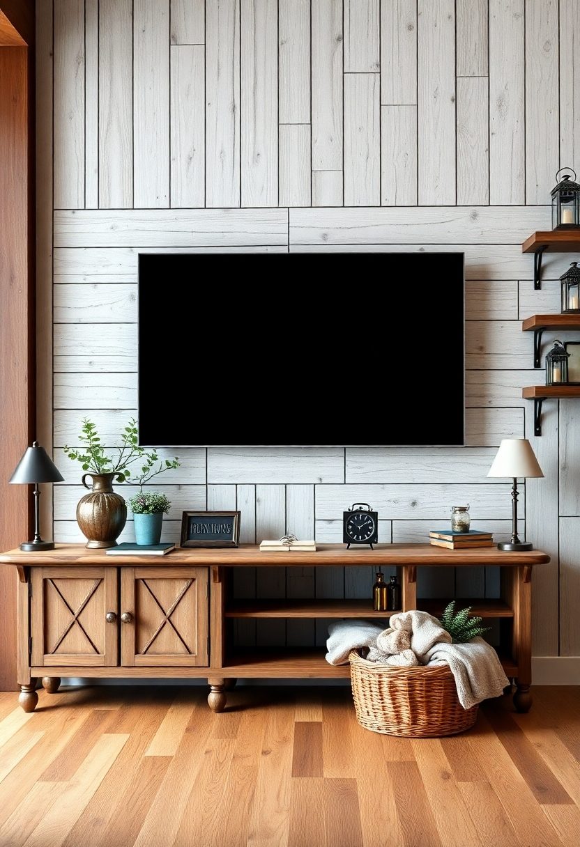 Farmhouse Mantles Decor: Farmhouse Style TV Wall Ideas