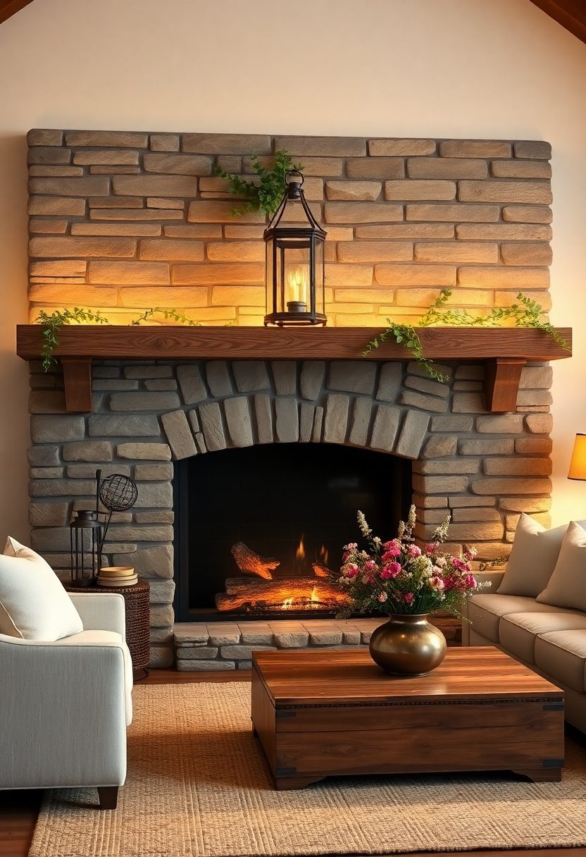 Farmhouse Mantle Decor Ideas: Reclaimed Wood Mantle Shelves and Decor