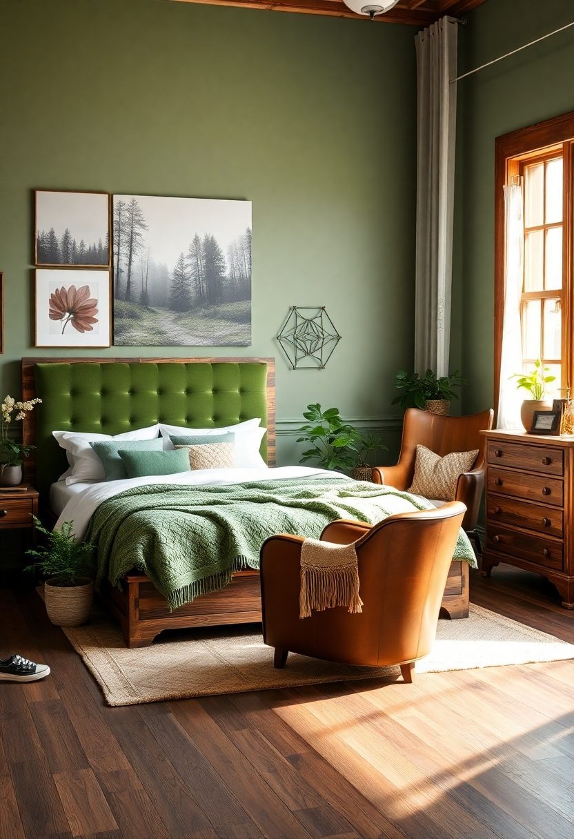 Bedroom Aesthetic Ideas: Nature-Inspired Forest Bedroom