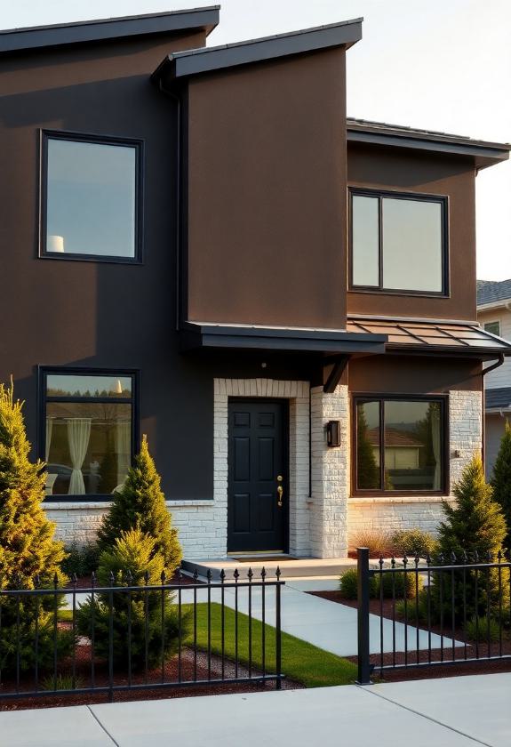 Exterior Paint Colors: Sophisticated Dark Gray