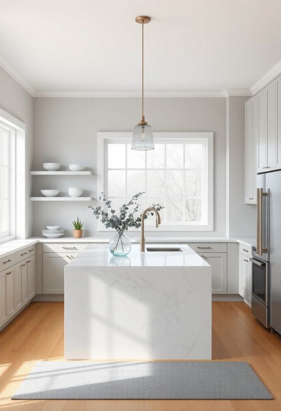 Kitchen Paint Colors Ideas: Light Gray Shades