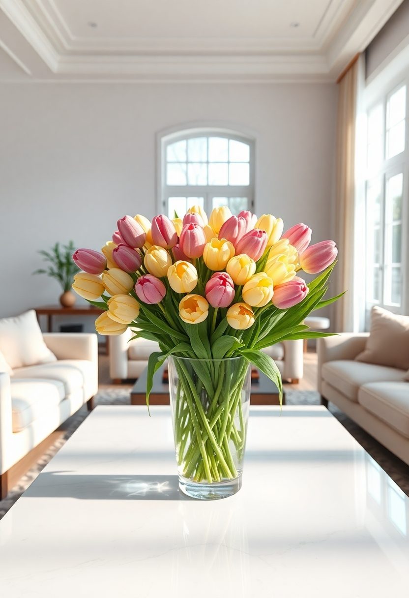 Spring Living Room Decor Ideas: Display Fresh Flowers