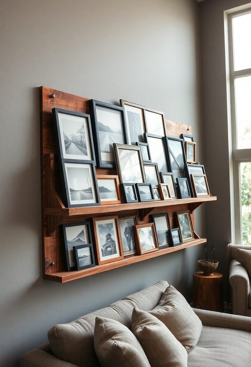 Cute DIY Room Decor Ideas: Photo Display Shelf