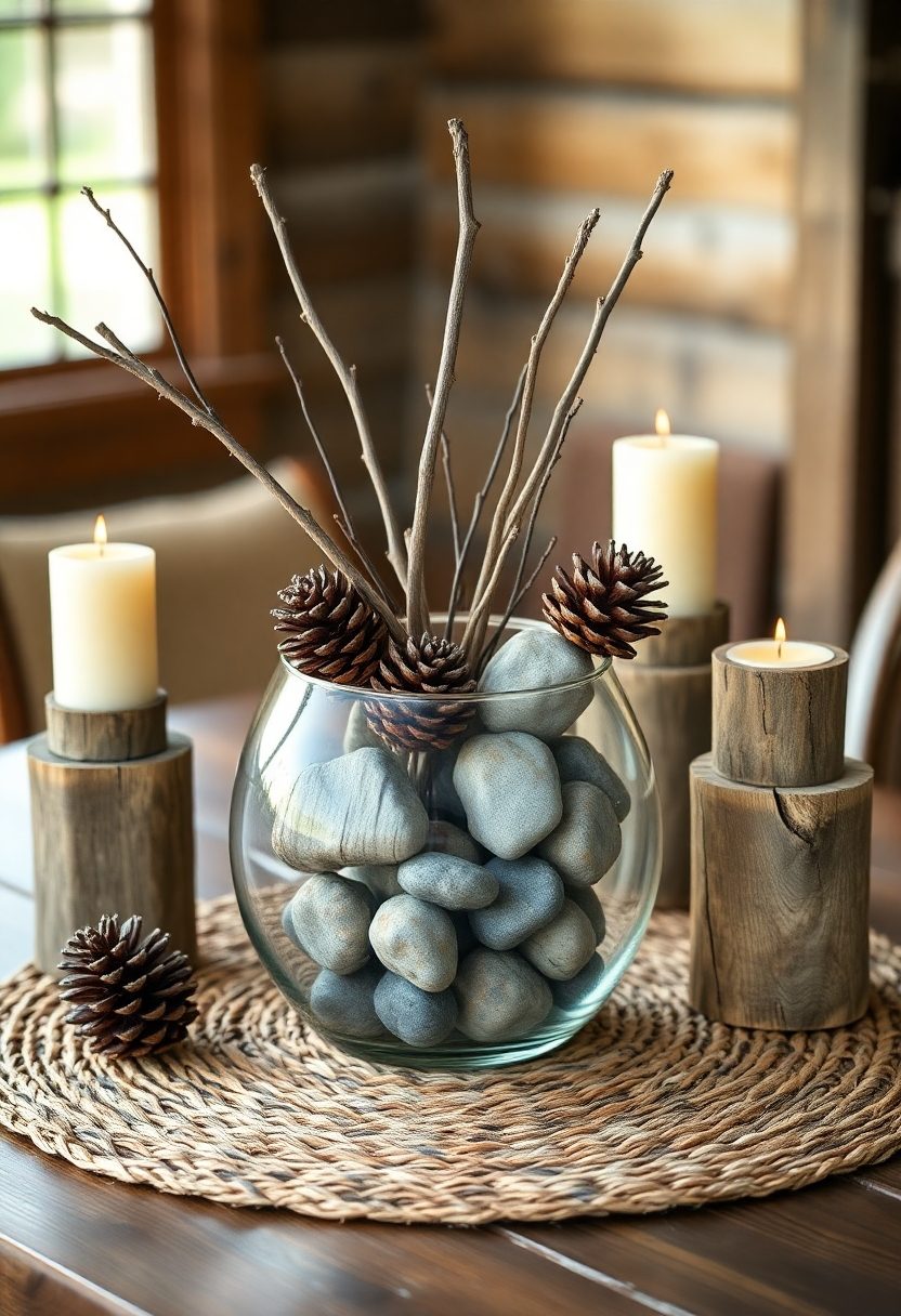 Table Centerpieces Ideas: Natural Element Display