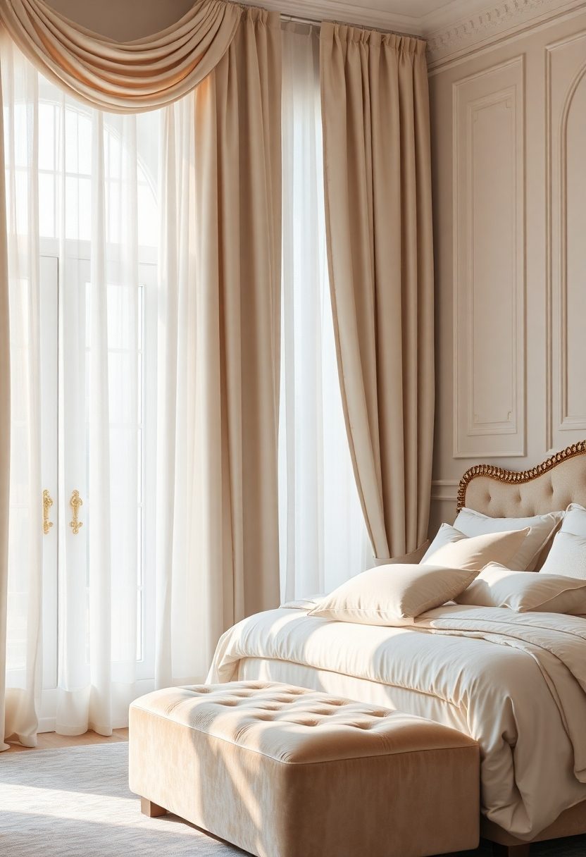 Luxury Curtains for Bedroom Ideas: Dupioni Dream Curtains for a Silky Smooth Texture