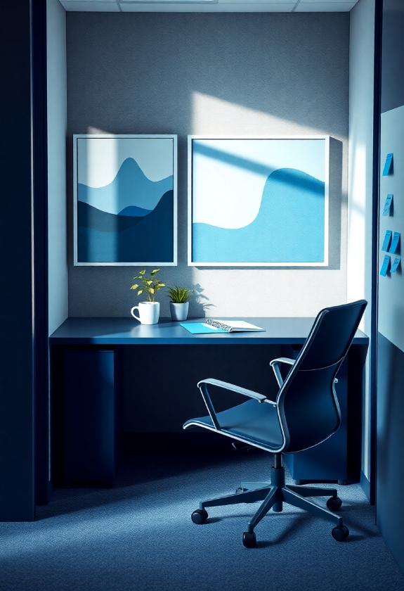 Office Cubicle Aesthetic Ideas: Monochromatic Magic