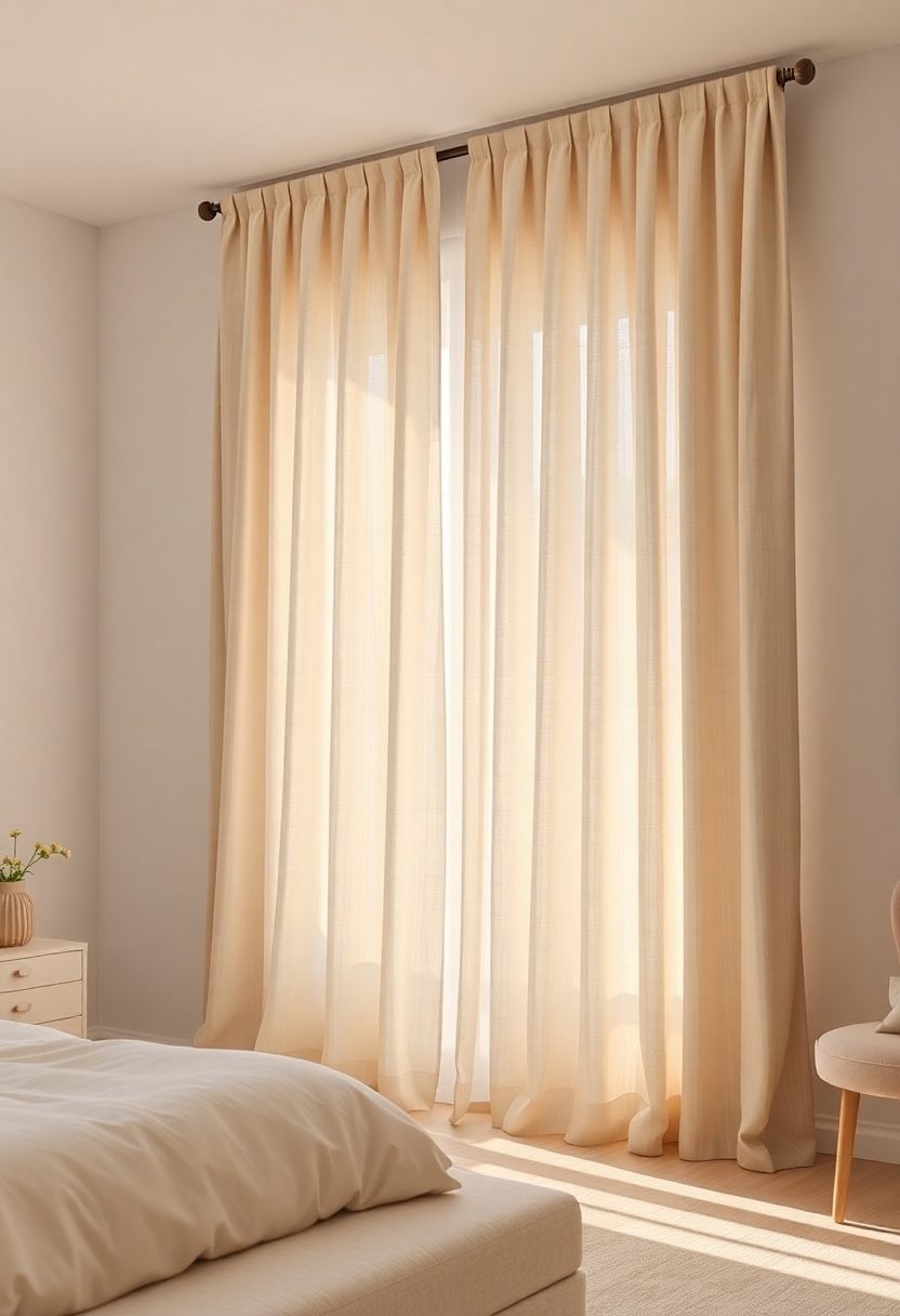 Luxury Curtains for Bedroom Ideas: Linen Luxury Curtains for a Light and Airy Feel