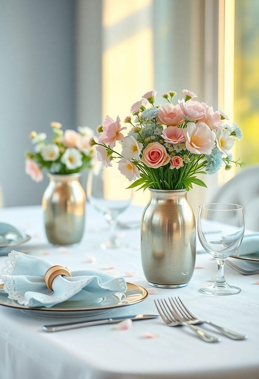 Spring Tablescapes Ideas: Spring Florals And Pastel Hues