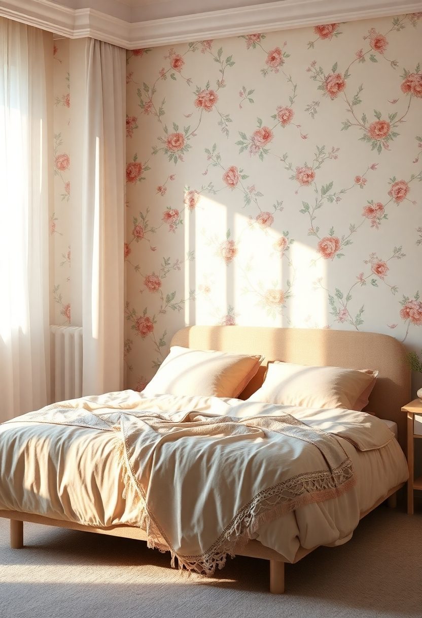 Bedroom Wallpaper Ideas: Pastel Watercolor Designs