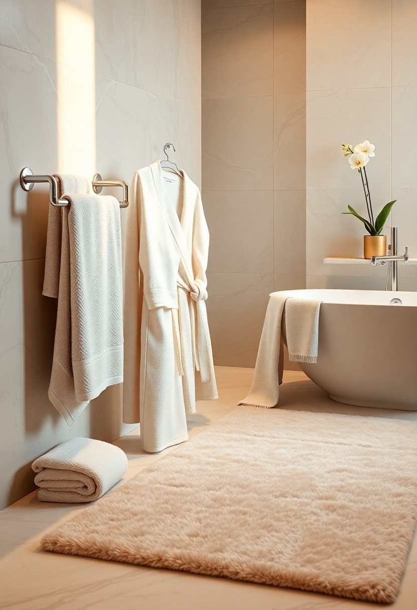 Luxury Bathroom Ideas: Plush Textile Choices