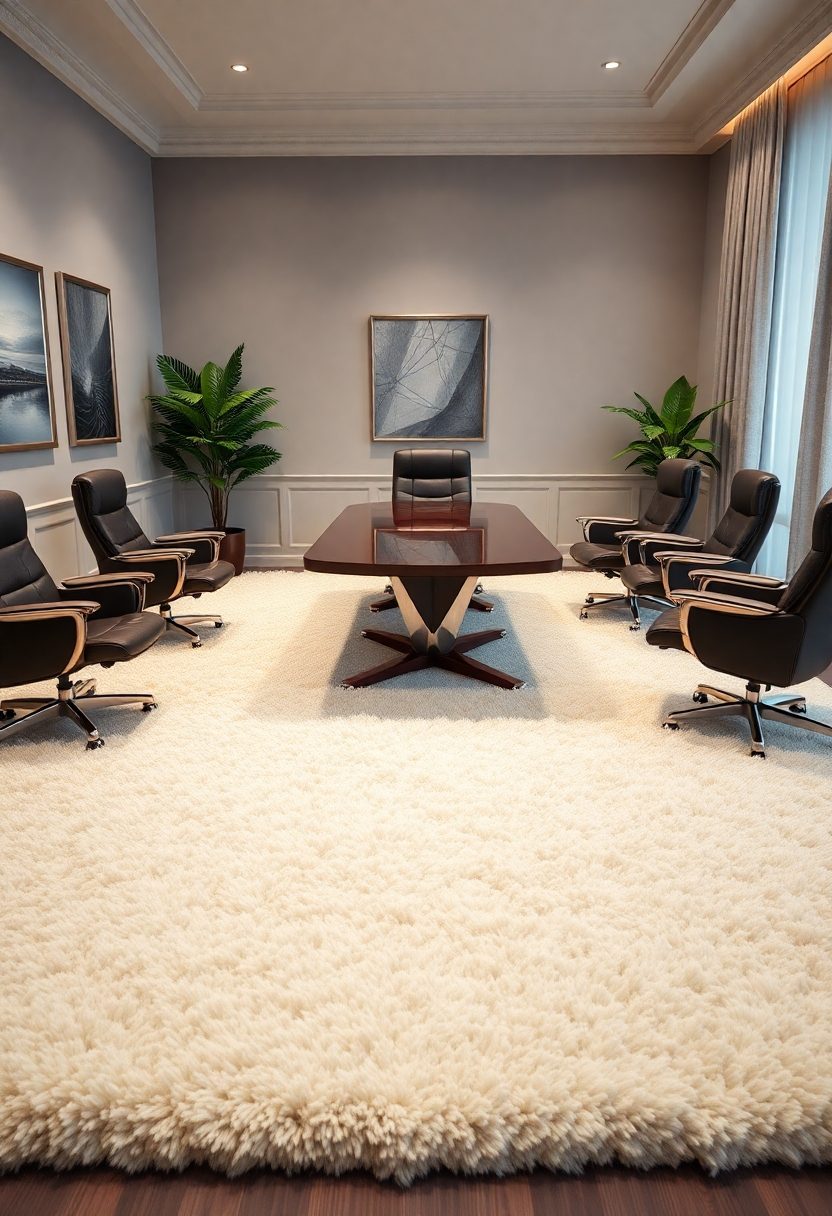 Luxury Office Furniture Ideas: Plush Area Rugs