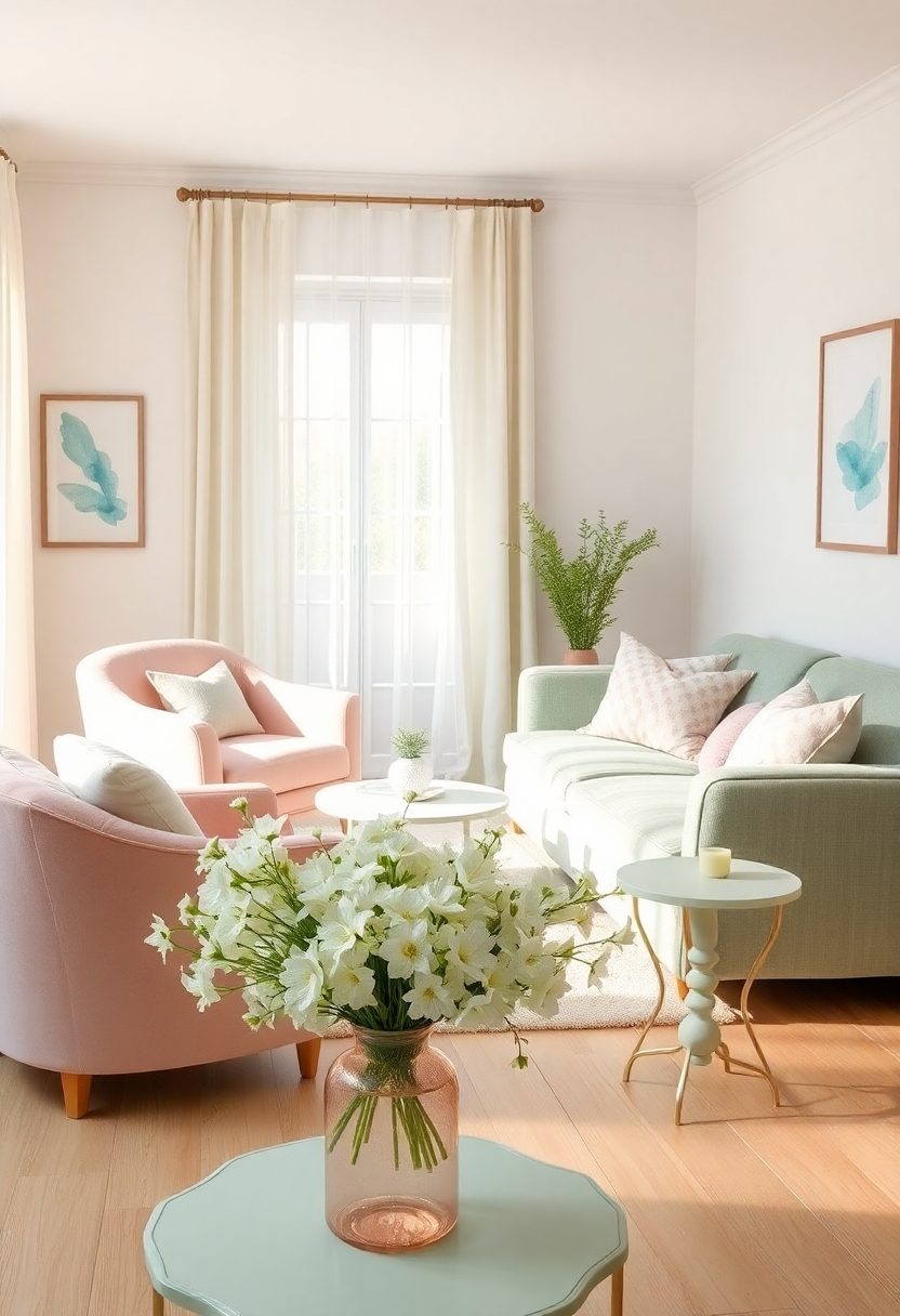 Spring Living Room Decor Ideas: Incorporate Pastel Hues