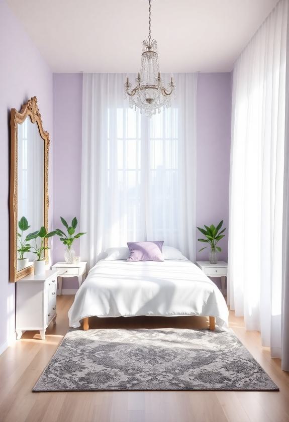 Paint Colors for Small Spaces Ideas: Light Lavender for a Roomy Ambiance