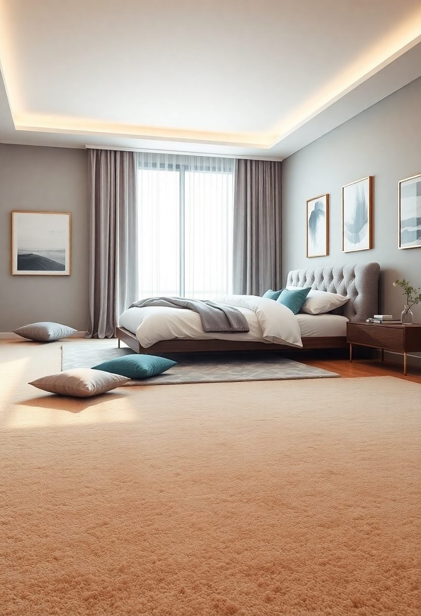 House Interior Bedrooms Ideas: Plush Carpeted Bedrooms