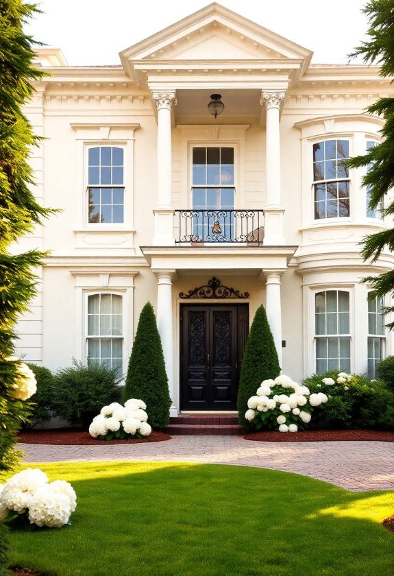 Exterior Paint Colors: Elegant Cream White