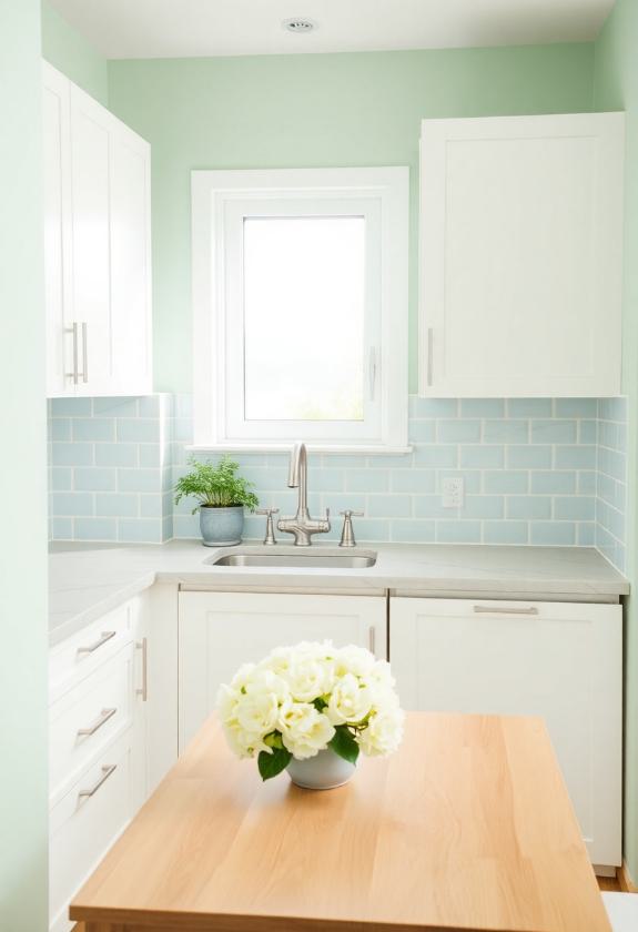 Kitchen Paint Colors: Minty Fresh Hues to Bring Calmness to the Kitchen