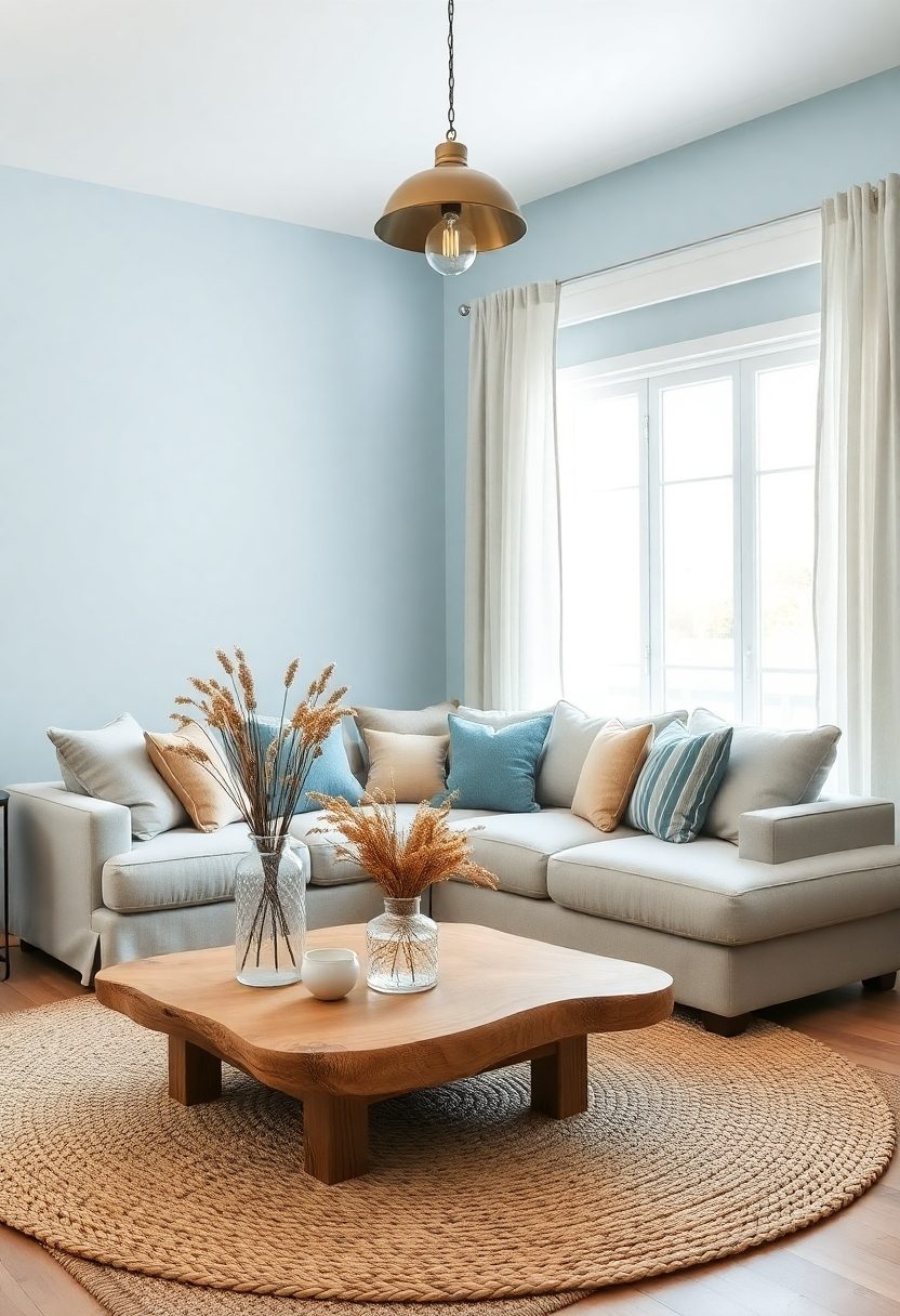 Farmhouse Living Room Paint Colors Ideas: Blues To Create A Calming Atmosphere