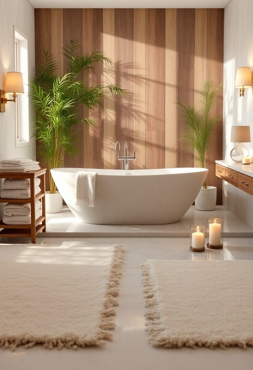 Small Luxury Bathroom Ideas: Calming Bathroom Textures