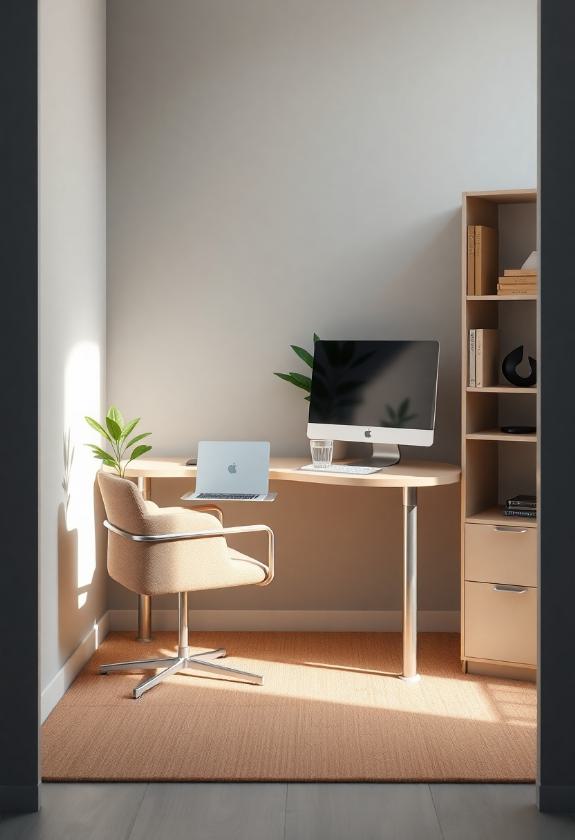 Office Cubicle Aesthetic Ideas: Calming Colors and Neutral Tones