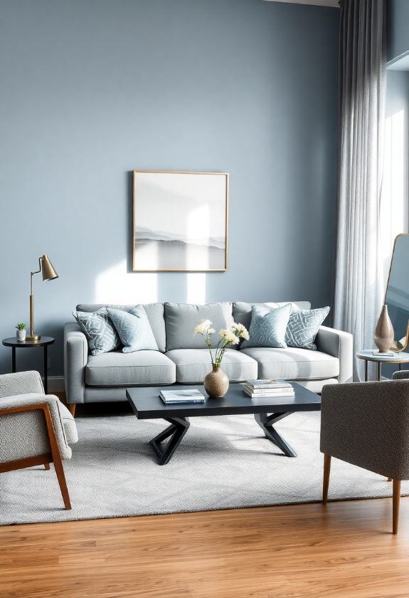 Dusty Blue Paint Ideas: Dusty Blue and Gray for a Sophisticated Room Design