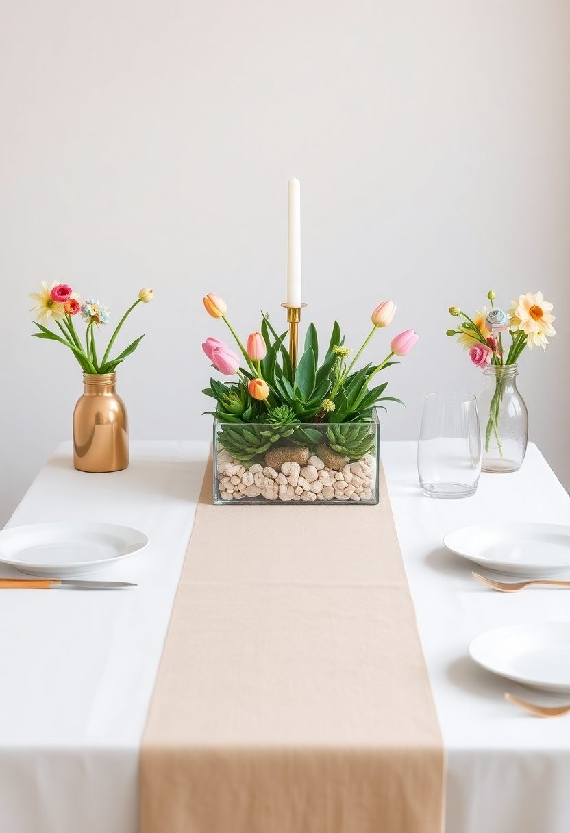 Spring Tablescapes Ideas: Modern Spring Tablescape Designs