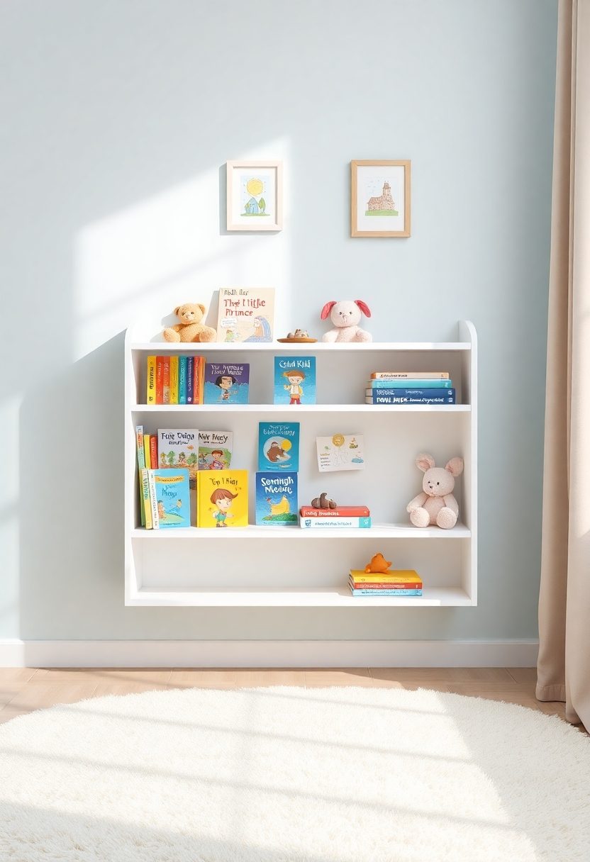 Kid's Room Decor Ideas for Crayon Day: Kid Friendly Shelves