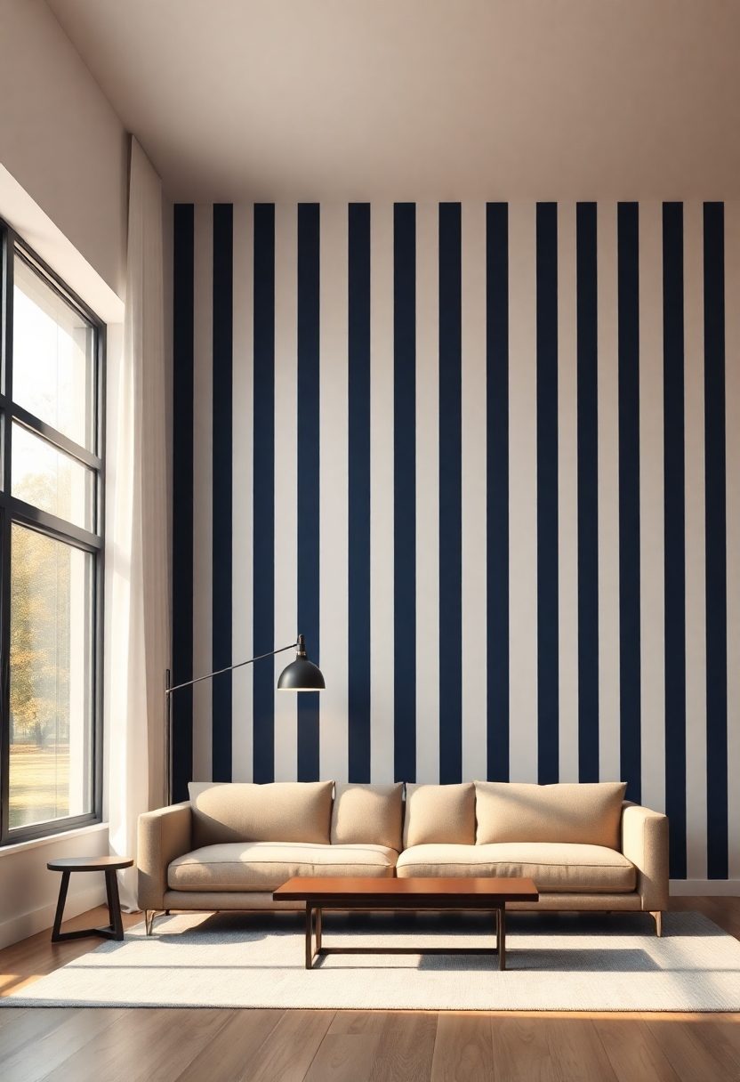 Trendy Wallpaper Ideas: Bold Stripes for a Statement Wall