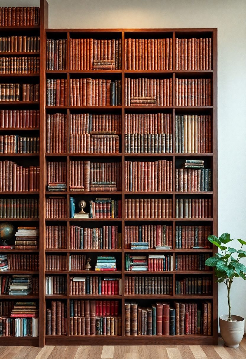 DIY Library Wall Ideas: Floor to Ceiling Book Tower