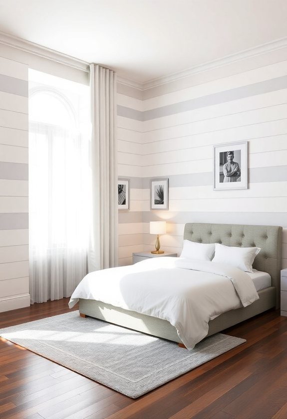 Bedroom Wall Painting Ideas: Striped Walls For A Classic Look