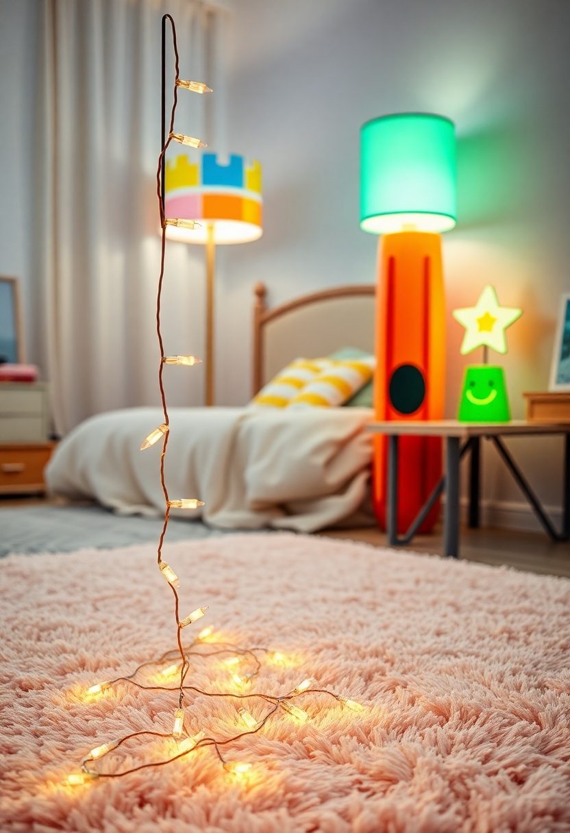 Kid's Room Decor Ideas for Crayon Day: Creative Lighting Fixtures