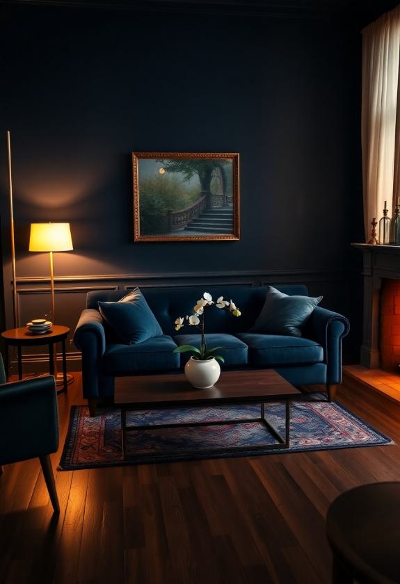 Blue Paint Colors Ideas: Moody Blue Interiors