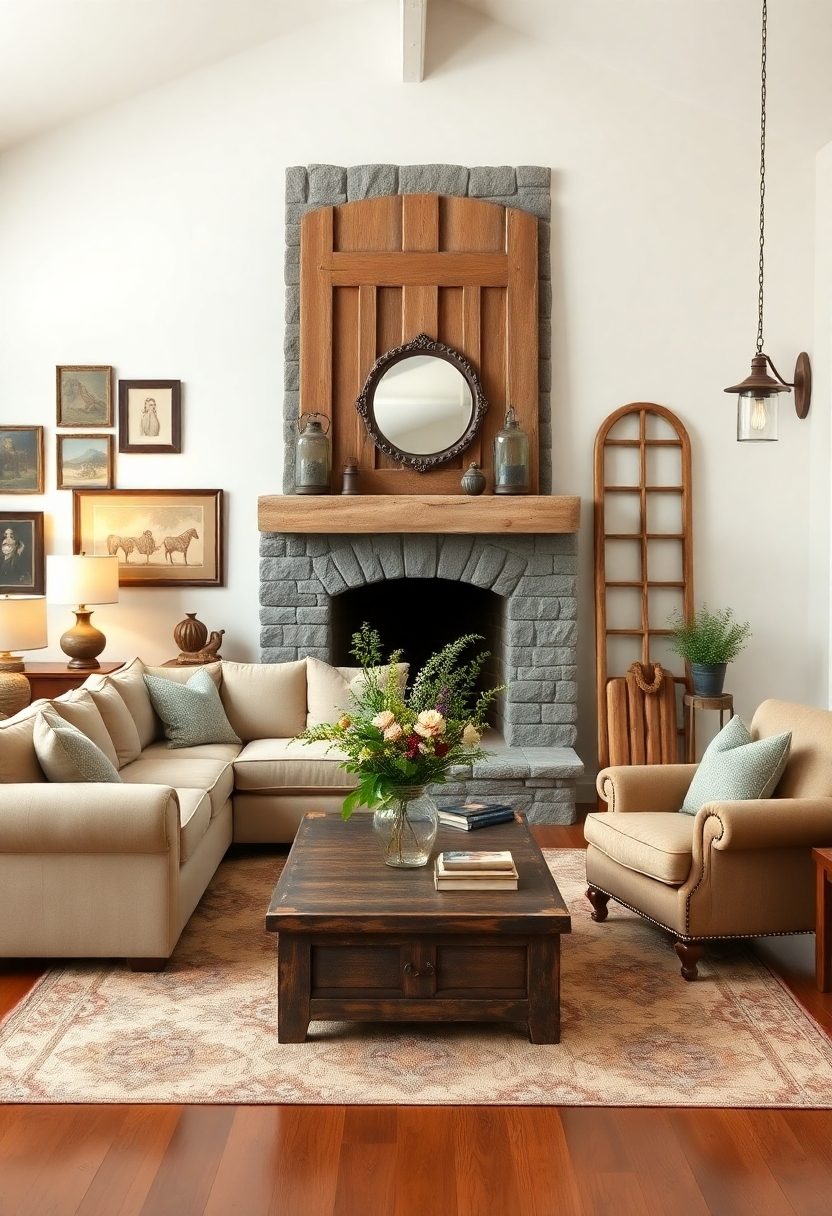 Farmhouse Living Room Ideas: Decorating With Vintage And Antique Pieces