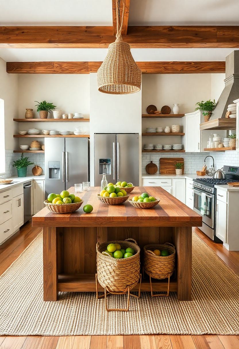 Quick Kitchen Decor: Incorporate Natural Textiles and Materials