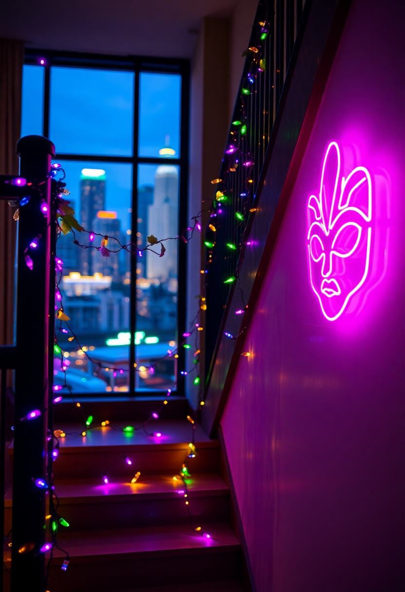 Mardi Gras Home Decor Ideas: Funky Light Installations