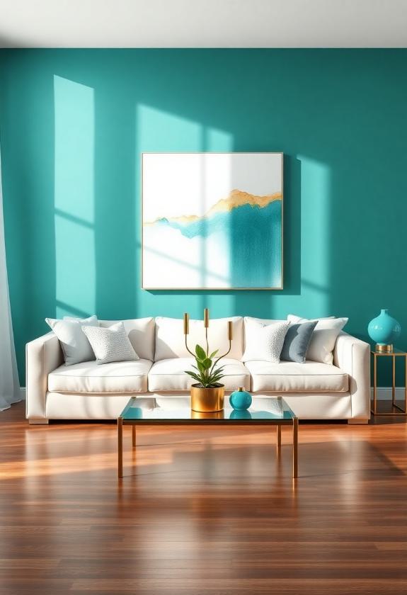 Warm Blue Paint Colors: Rich Turquoise Accent