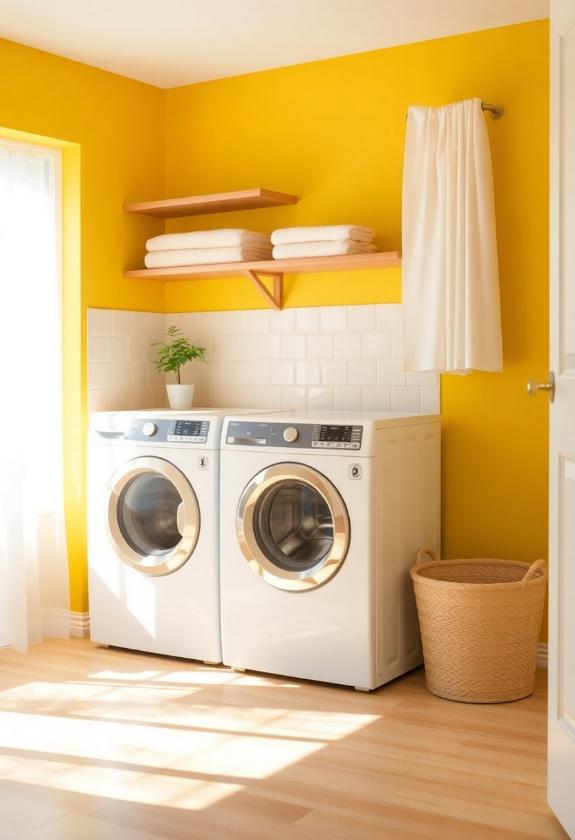 Laundry Room Paint Colors: Sunny Yellow Bliss