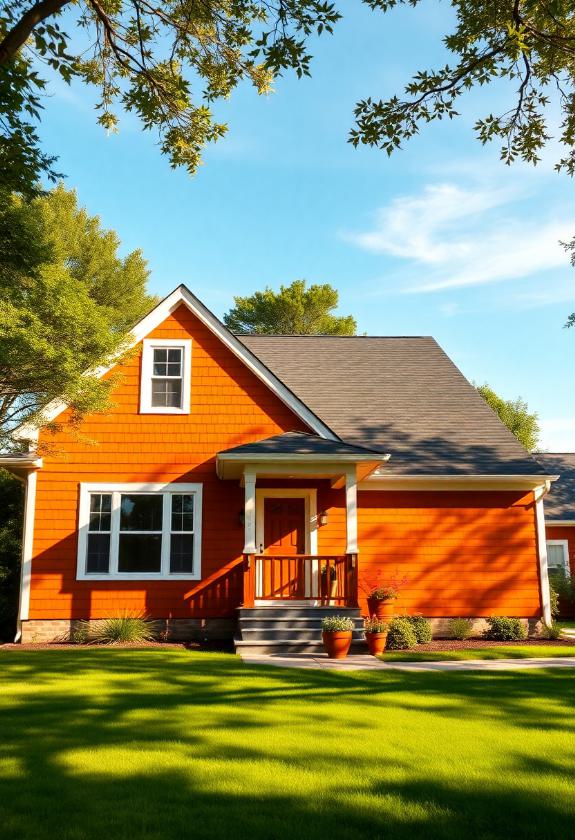 House Paint Colors: Warm and Inviting: The Charm of Burnt Orange