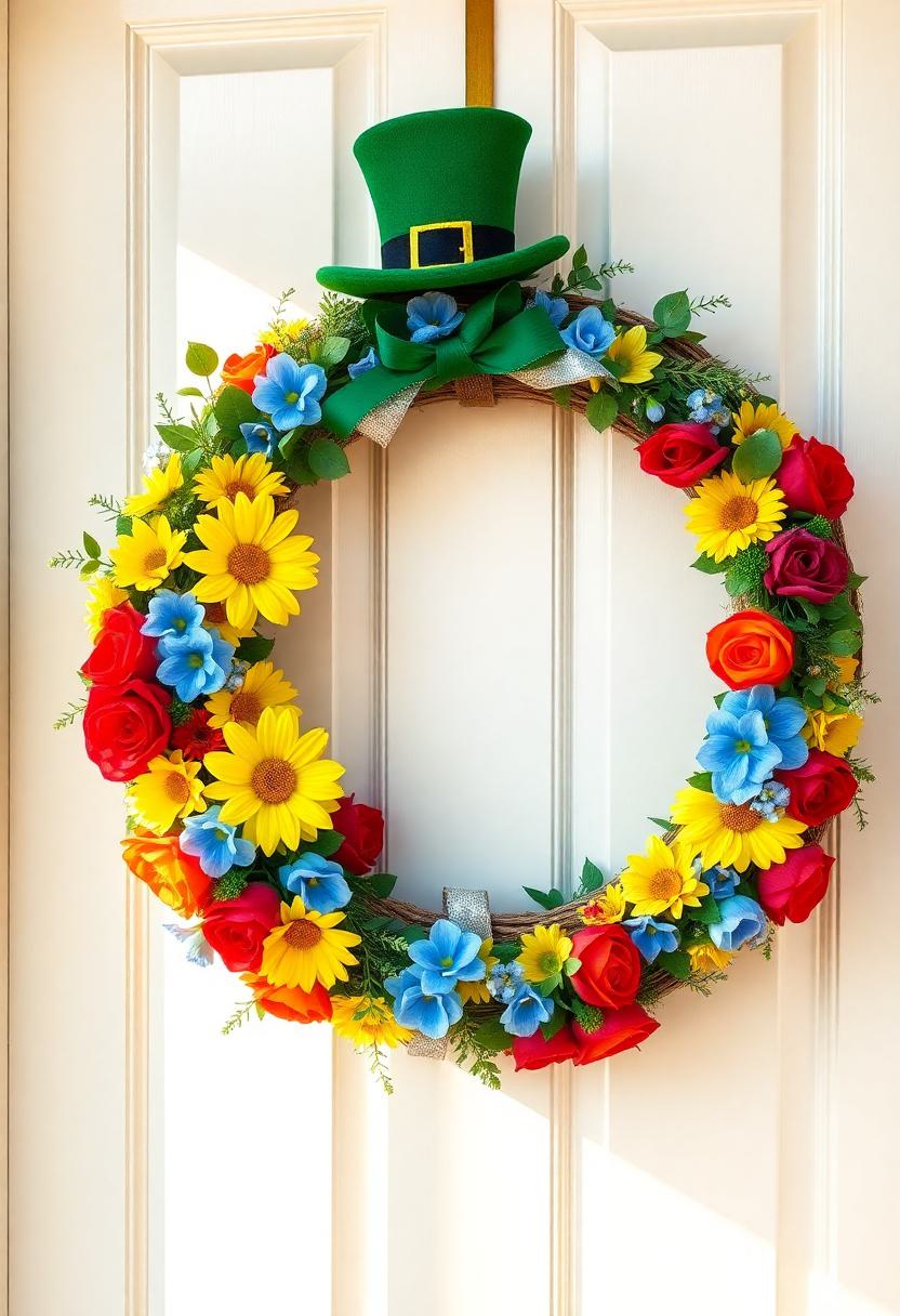 15 St. Patrick’s Day Decoration Ideas for a Lucky Home! 9 St. Patrick’s Day Decoration Ideas: Rainbow Door Wreaths