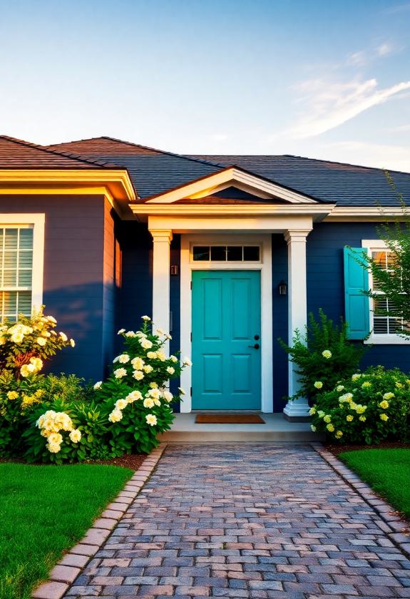 Outside House Paint Color Ideas: Bold Blue Shades To Make A Statement