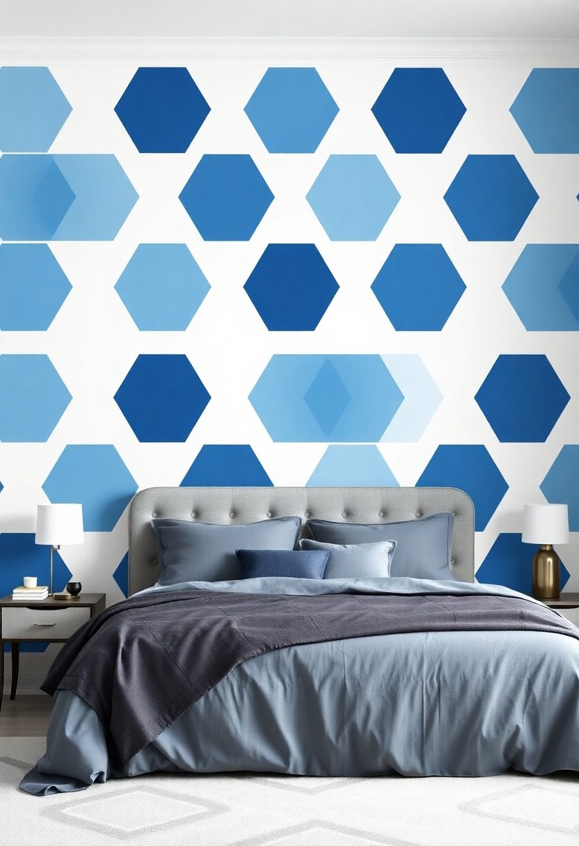 Bedroom Wallpaper Ideas: Bold Geometric Shapes