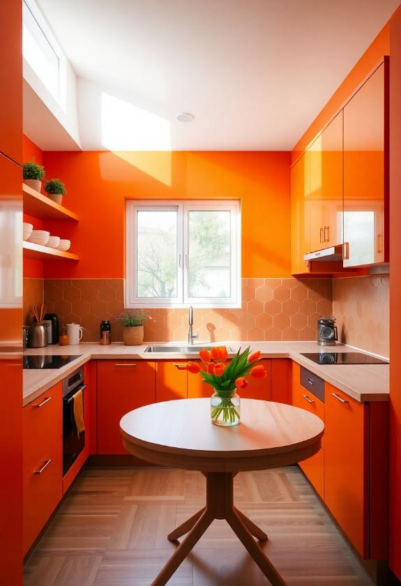 Kitchen Paint Colors: Sunshine Oranges for a Vibrant and Energizing Space