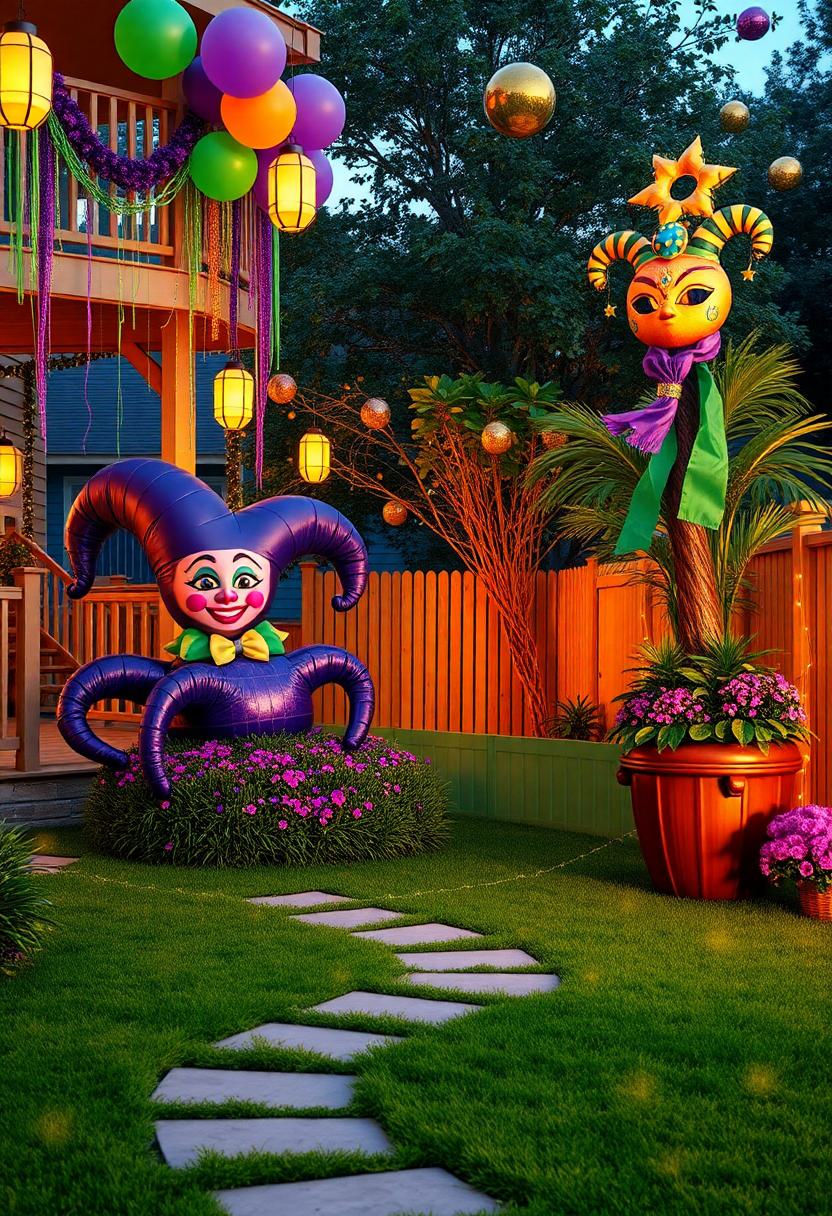 Mardi Gras Home Decor Ideas: Carnival Themed Yard Decor