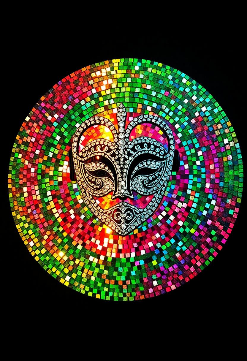 Mardi Gras Home Decor Ideas: Glittering Mosaic Art