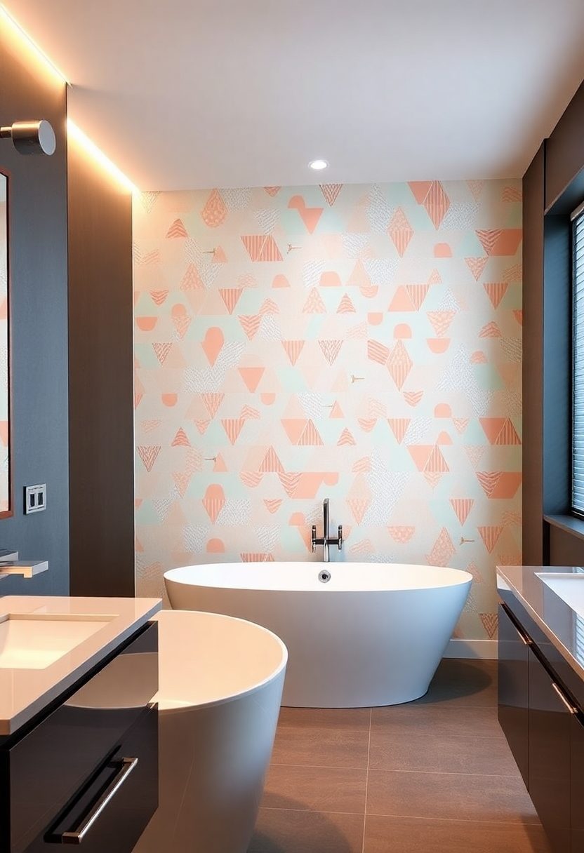 Bathroom Wallpaper Ideas: Retro Style Decals