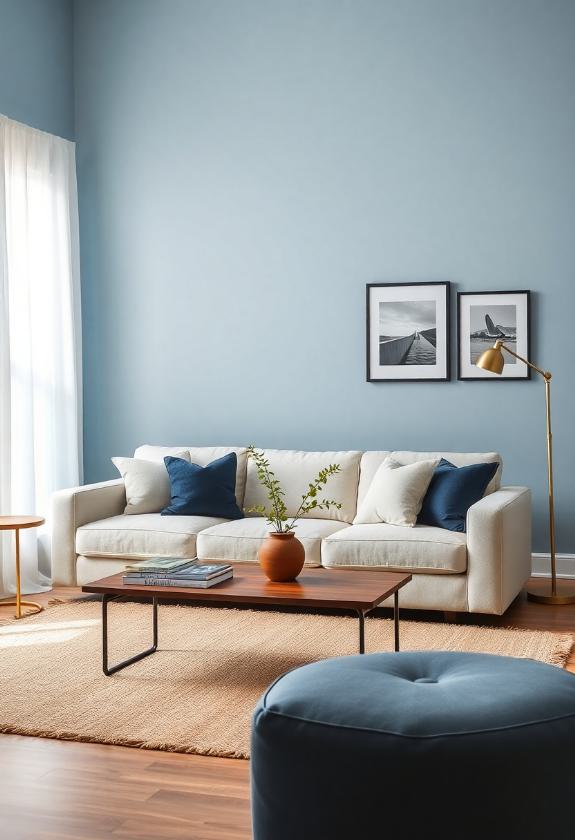 Warm Blue Paint Colors: Dusky Blue Walls