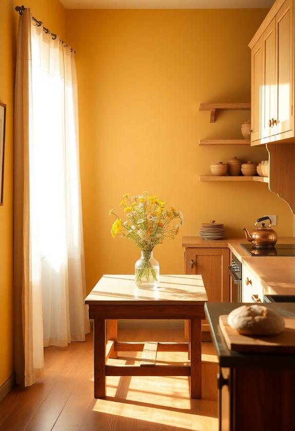 Kitchen Paint Color Ideas: Sunlit Honey Shades